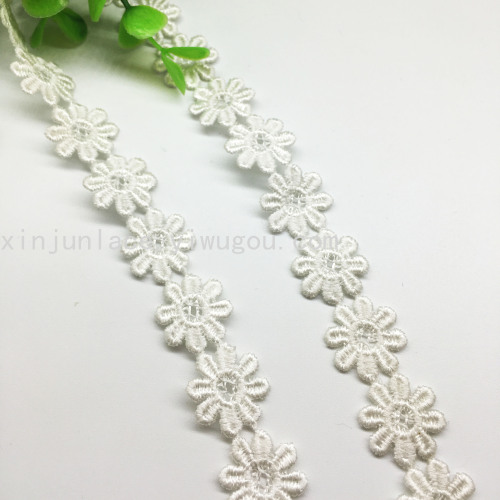 Lace Water-Soluble Embroidery Polyester Lace Exquisite Pattern Factory Wholesale 1.5cm