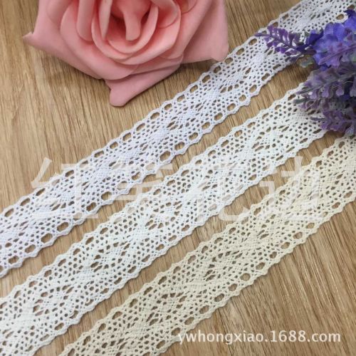 diy jewelry accessories wholesale cotton lace beige 3cm clothing accessories material spot small batch