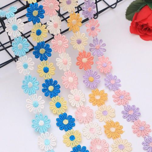 color lace small flower accessories handmade diy lace trim clothing curtain embroidered fabric material decorations