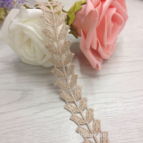 manufacturers supply diy accessories boutique gold thread 2cm water soluble lace flower lace welcome customization as request