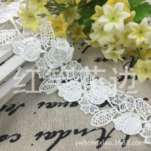 spot supply water soluble bilateral embroidery lace cotton embroidery lace diy accessories width 4cm