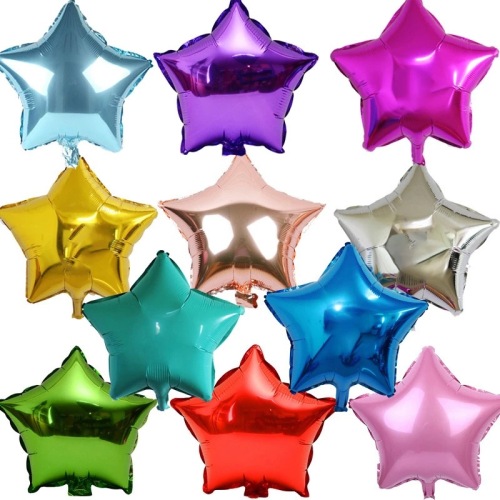 factory direct supply 18-inch five-pointed star metal aluminum balloon wedding party holiday layout balloon spot wholesale