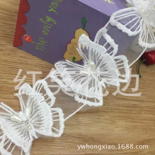 Factory Direct Sales Taobao Hot Sales Wedding Dress Beading Lace DIY Accessories Matching Quality Fine Spot Small Batch