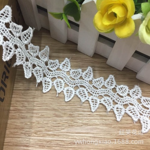 Factory Direct Sales Spot Supply Water-Soluble Embroidery Lace Cotton Cloth Embroidery Lace Clothing