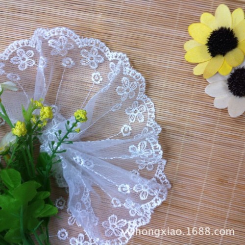 spot supply mesh embroidery lace mesh lace white