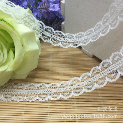 Stabilized Yarn Lace White Small Mesh Lace