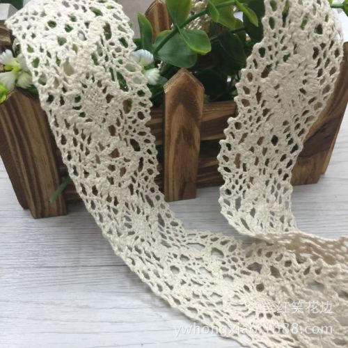 Alibaba Direct Sales 4cm Cotton Thread Lace DIY Clothing Accessories Quality fine Spot Supply 