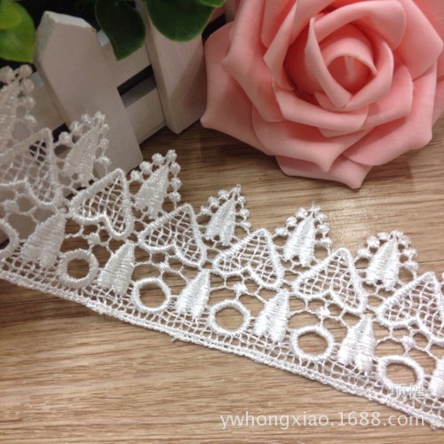 Factory Direct Spot Supply New Water Soluble Embroidery Lace Cotton Embroidery Lace Spot Small Batch
