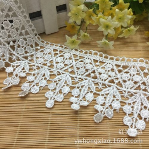 factory direct supply new water soluble white lace cotton cloth embroidery lace spot small batch