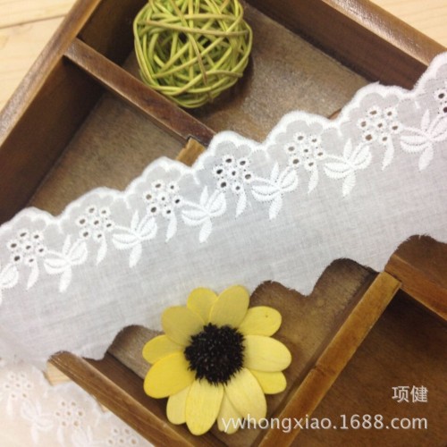 Spot Supply 7.2cm Cotton Cloth Embroidery Lace DIY Accessories Lace Accessories Clothes Accessories 