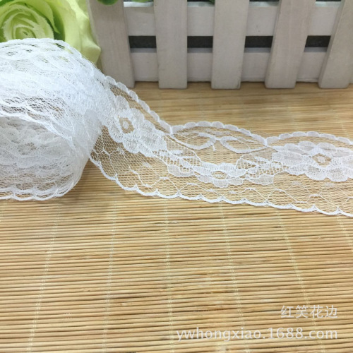 Factory Direct Sales White Lace DIY Handmade Accessories Width about 6cm Comfortable and Handmade Spot Supply