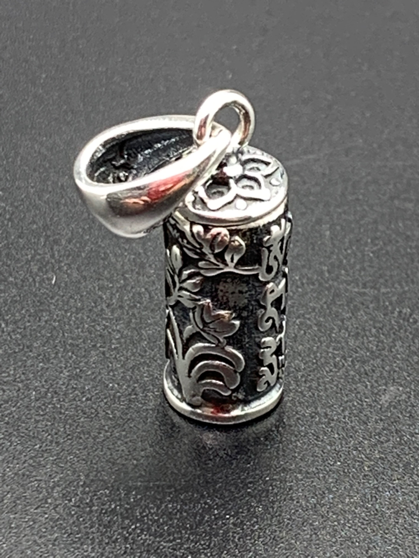 999纯银复古小楞严咒项链吊坠4.9克