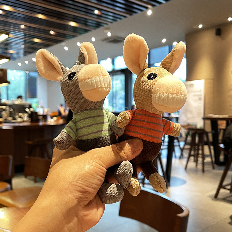 新款可爱卡通小毛驴挂件毛绒玩偶公仔儿童玩具书包挂饰钥匙扣女