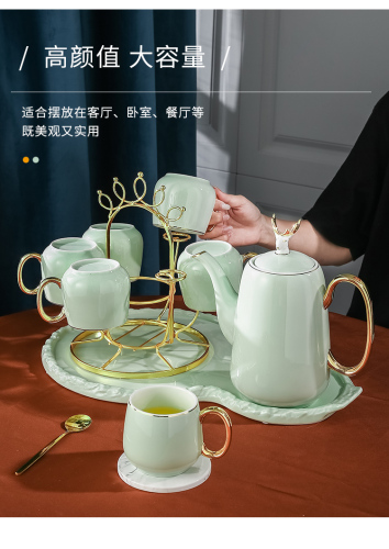 light luxury deer head tea set teapot tea cup water set afternoon tea home living room nordic ceramic set