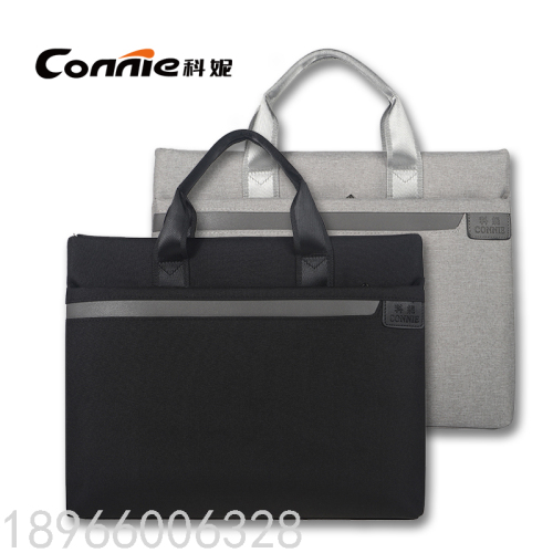 Coney Portable Briefcase Business conference File Bag Tote Bag Custom Canvas File Bag Kn8857