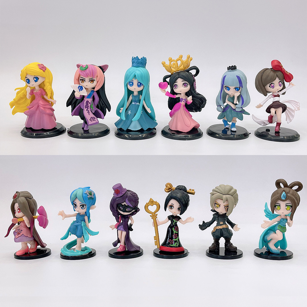 12款精灵王默陈思思蓝孔雀盲盒玩具扭蛋模型蛋糕汽车钥匙扣摆件