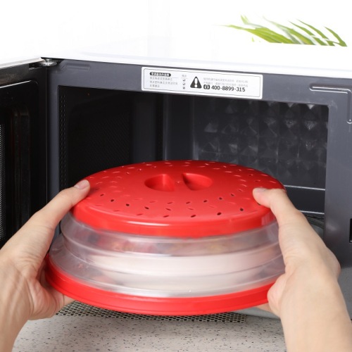 Microwave Oven Cover by Heating Multifunctional Silicone Folding Fresh Cover Oil-Proof Splash-Proof Cover Special Heating Cover Flype
