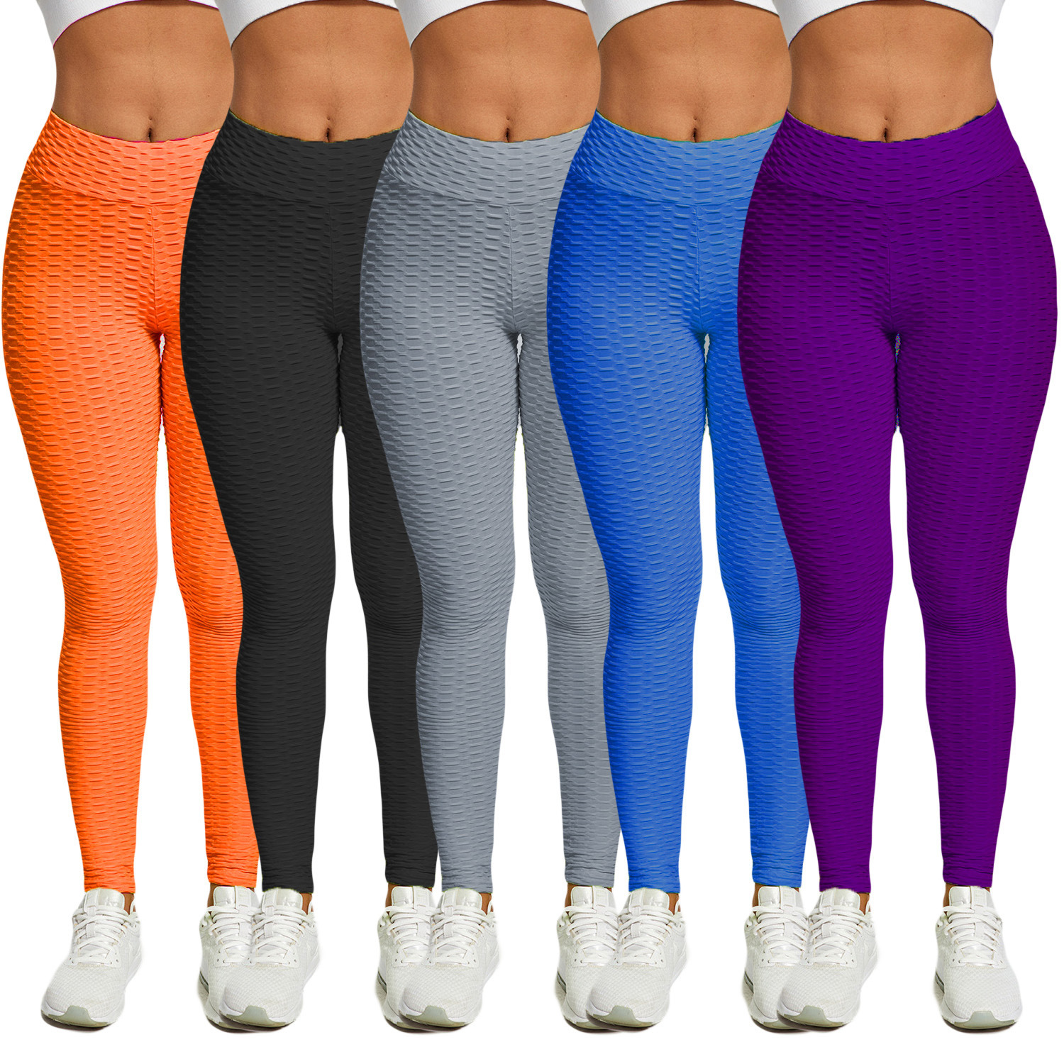 2021亚马逊翘臀健身女裤子跑步紧身显瘦运动休闲提臀瑜伽裤泡泡裤