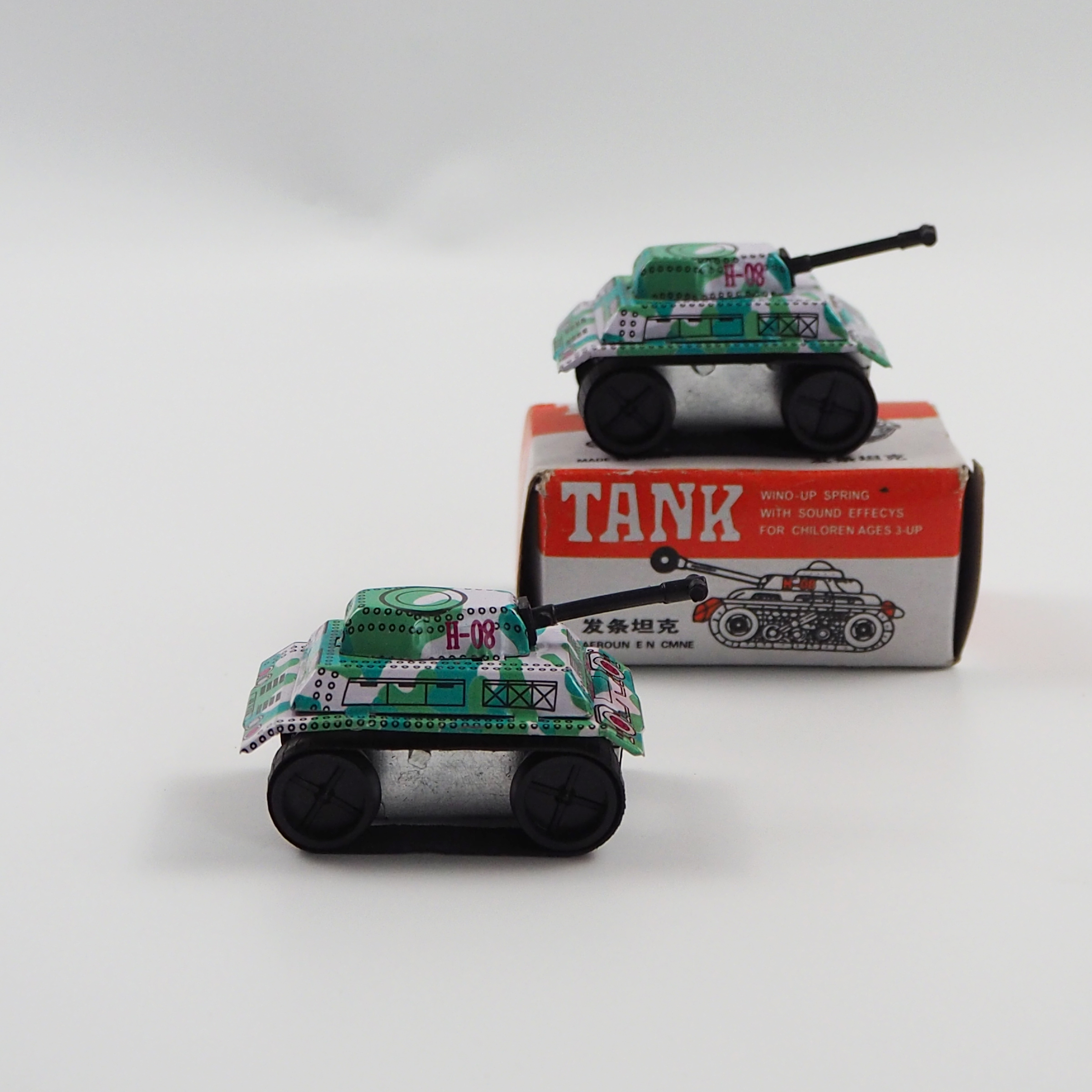 上发条怀旧复古纯手工 铁皮坦克 铁皮玩具儿童玩具抖音同款