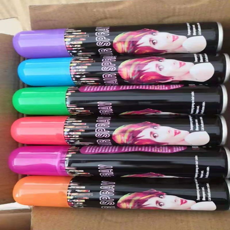 头发染发彩色干发胶喷雾一次性彩喷生日节日道具不伤发造型彩喷