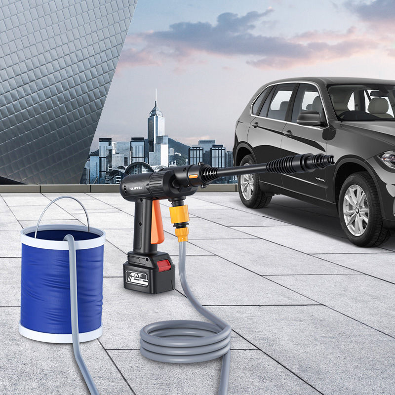 无线锂电池洗车机 增压水枪家用高压水泵 便携洗车器充电式清洗机