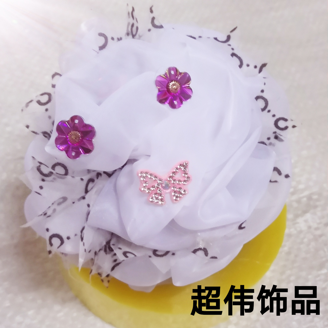 白色夏威夷头扣大发抓夹头饰