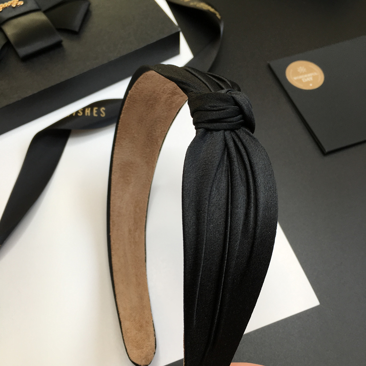 发箍女百搭简约韩国布艺头箍宽边打结压发发卡外出优雅气质成年