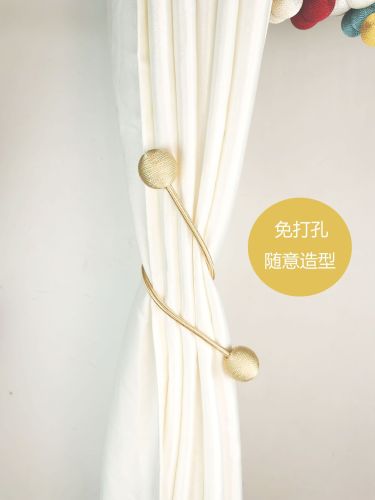 cross-border amazon twist curtain buckle strap creative punch-free installation rope curtain accessories