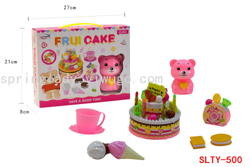 spring lady simulation children play house toy funny cake baby birthday cake gift box set