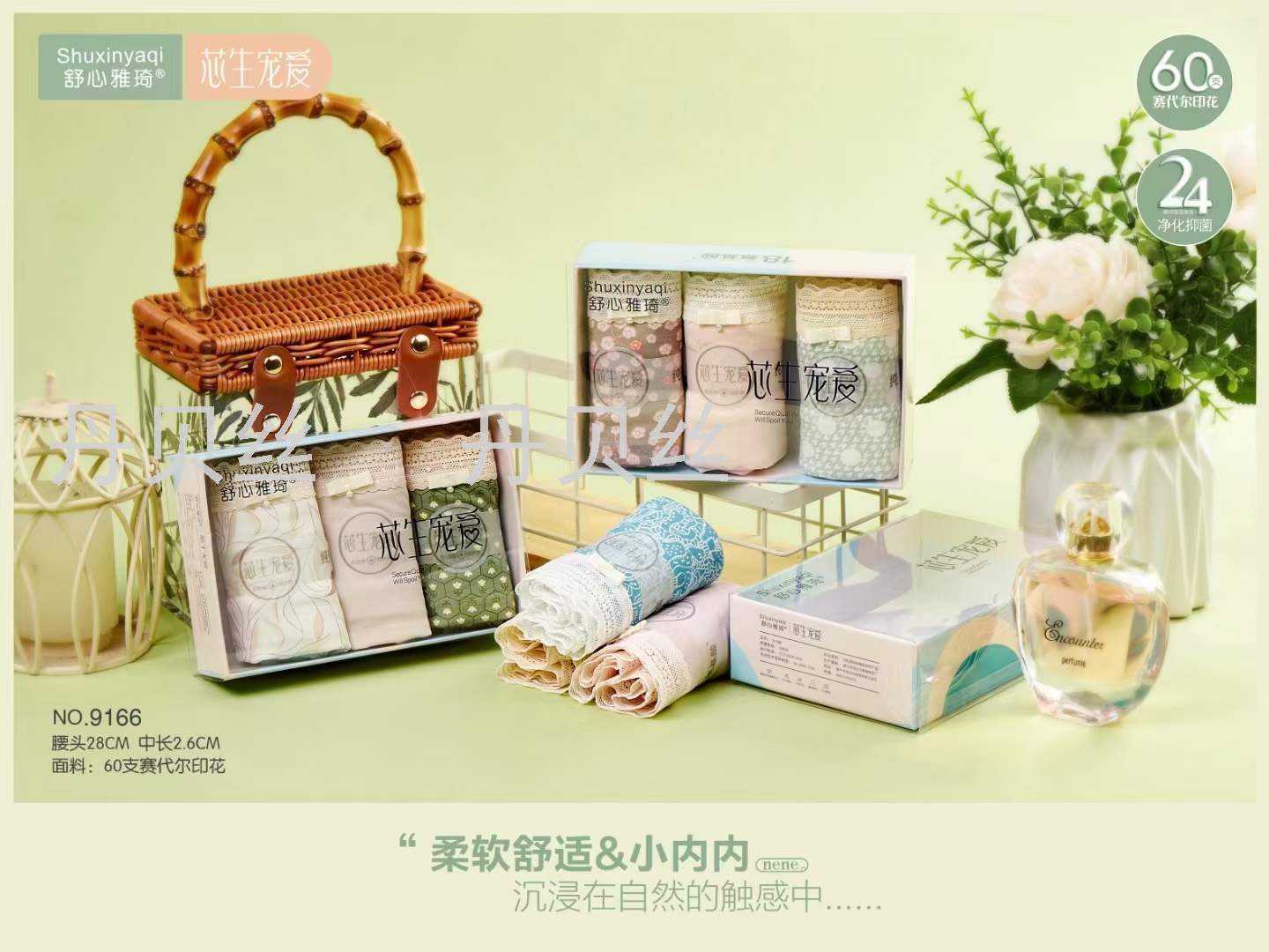 石墨烯底裆印花抑菌 吸湿透气️ ️柔软舒适  三条装盒装女生内裤