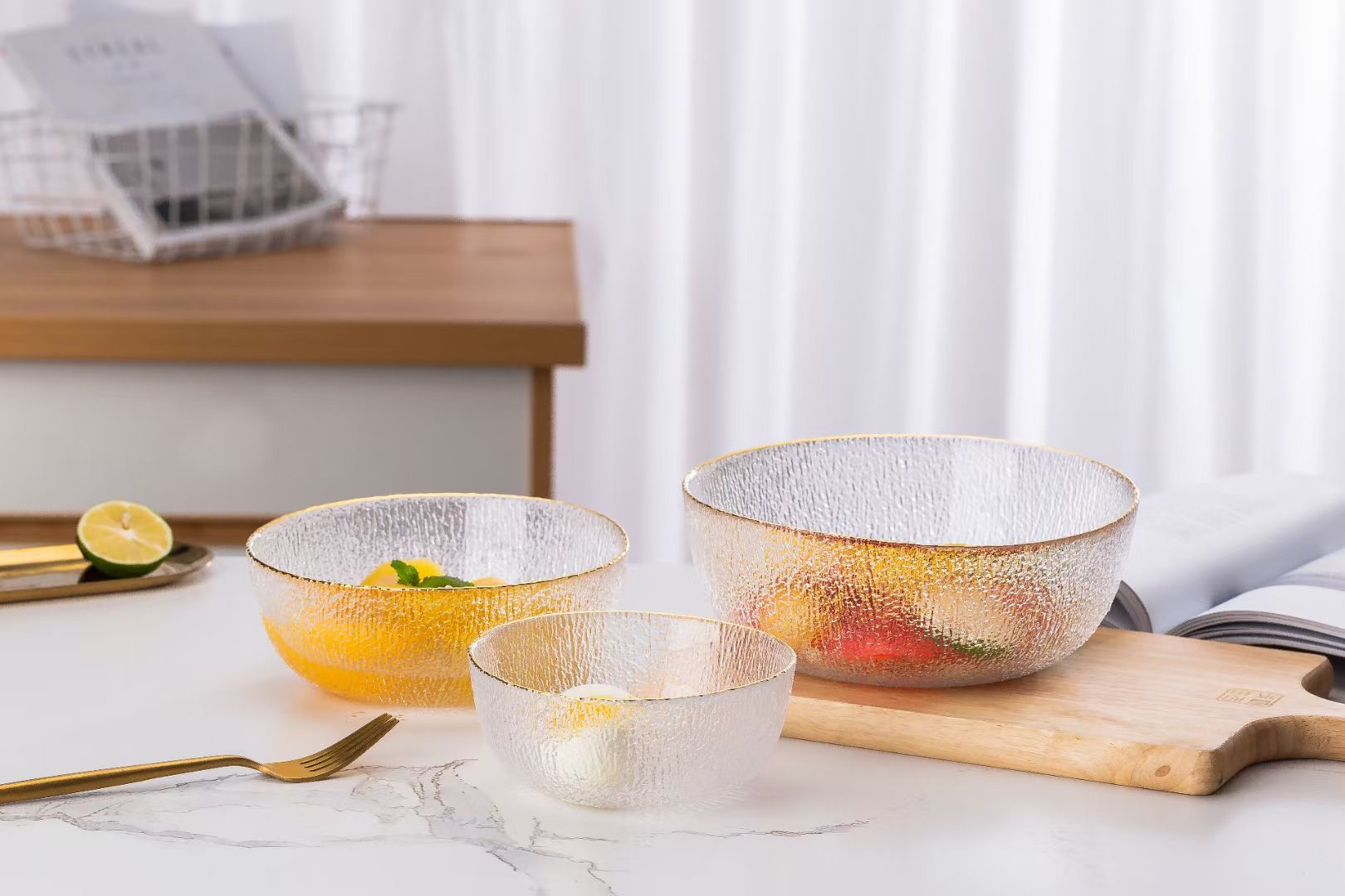 8094 果盘   金色果盘   水果盘  描金边果盘