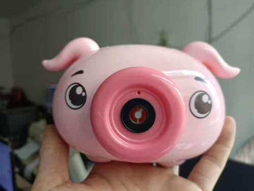 factory wholesale tiktok net red piggy bubble gun automatic music children‘s toy camera bubble machine spot