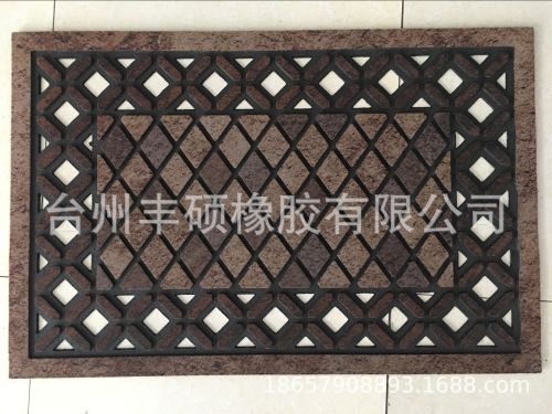 european-style rubber flocking door mat villa floor mat hallway door mat plastic door rubbing mat household non-slip mat