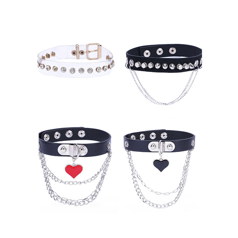 2021新款欧美复古潮流皮质颈链时尚简约皮质项链