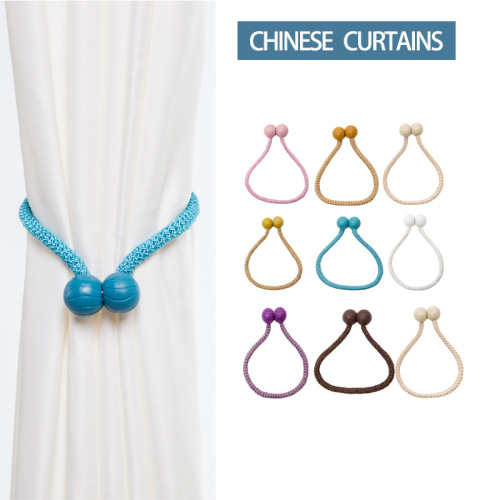 Cross-Border Japanese Curtain Strap Rope Magnet Curtain Buckle Magnetic Suction Buckle Curtain Rope Accessories Accessories Wholesale Delivery