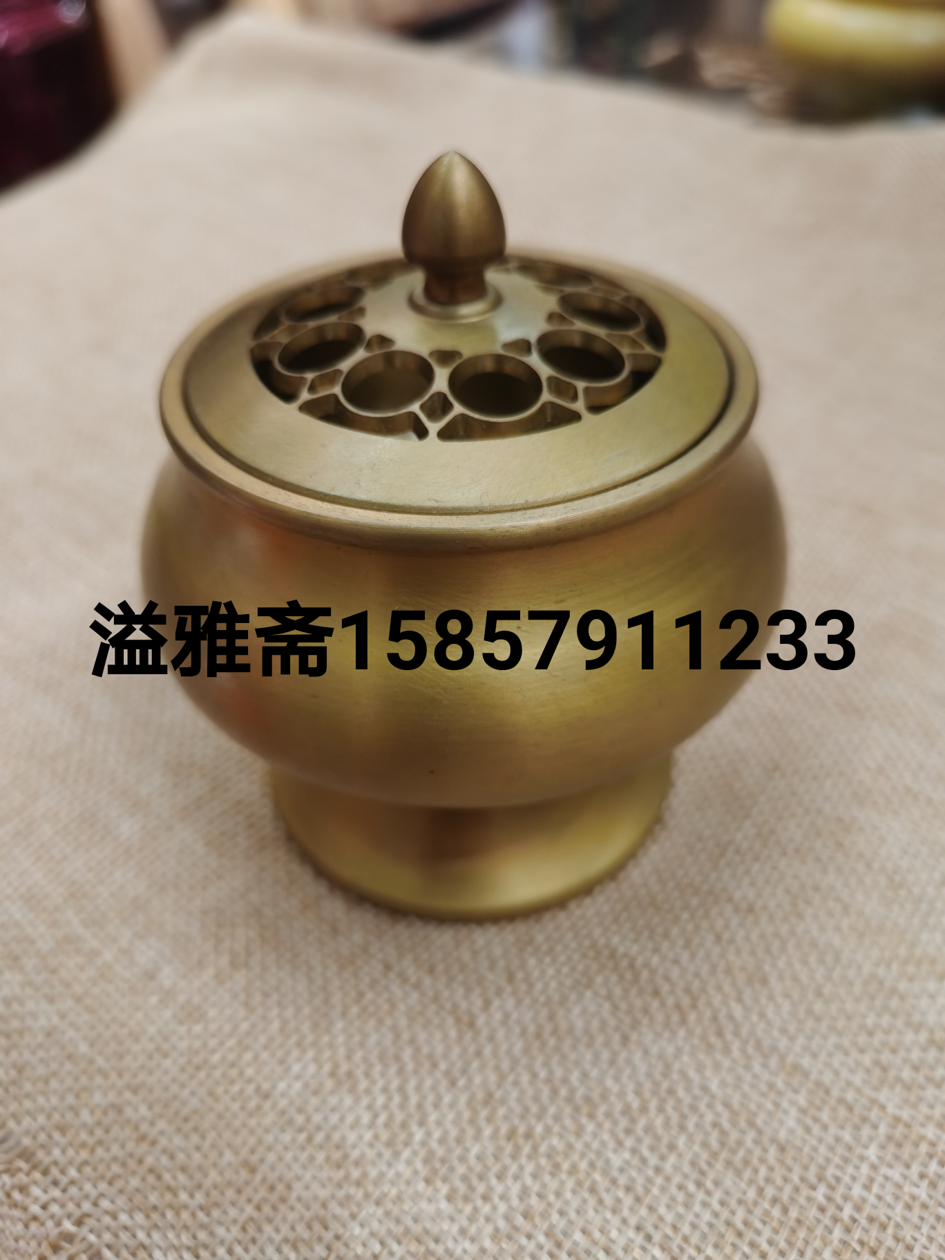 铜香炉纯铜家用室内檀香盘香炉