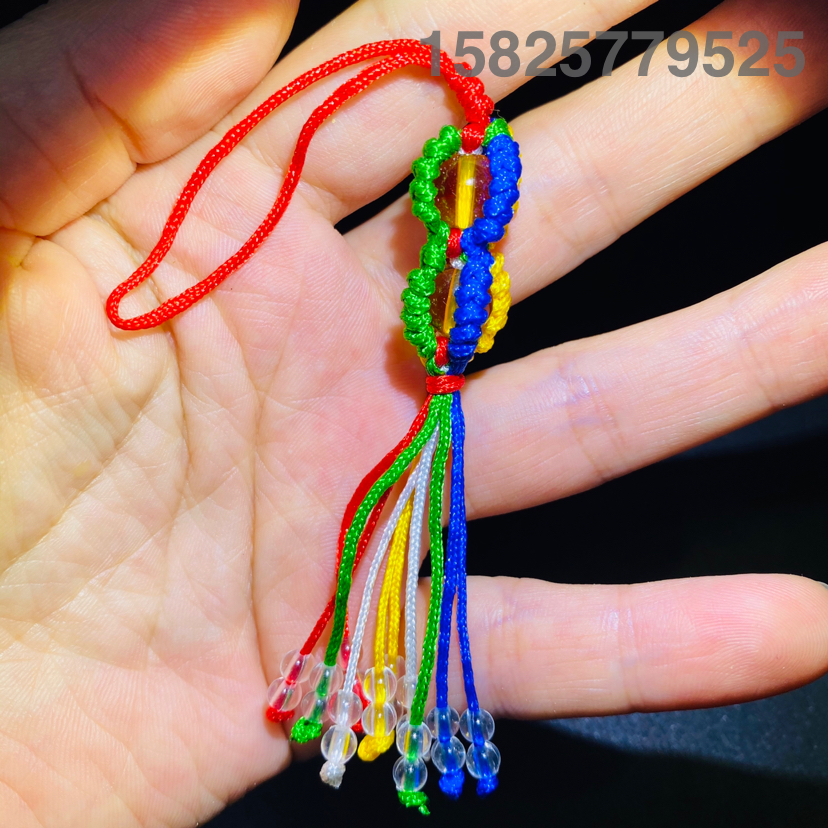 热卖新款爆款五色纯手工编织金刚杵小挂饰