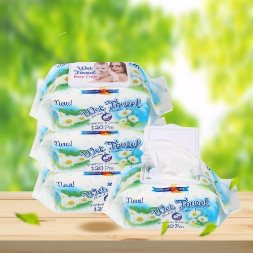 120-drawer foreign trade wipes large bag with cover baby hand mouth cleaning wipes baby sanitary cleaning wipes oem customization