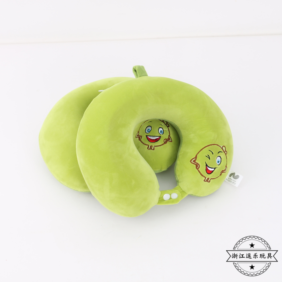厂家直销可拆洗U型枕 卡通图案装饰办公室用脖枕头枕 车用颈椎枕