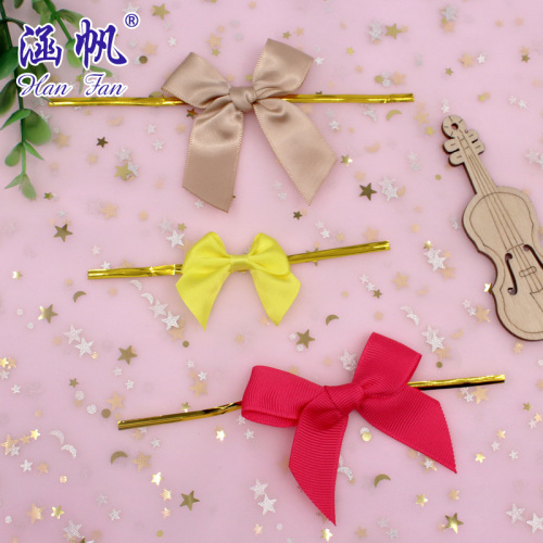Multi-Color More Sizes Tie Silk Handmade Bow Customization Suitable for Wedding Cake Decoration Bandage Manufacturer