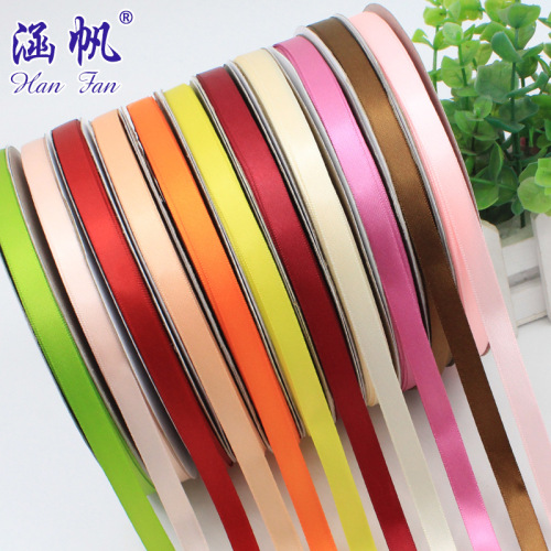 1cm polyester ribbon ribbon 10mm ribbon 1cm ribbon wedding chair back packing ribbon factory direct sales