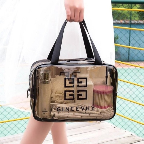 transparent cosmetic bag large capacity wash bag pvc waterproof portable storage bag travel storage bag customizable logo