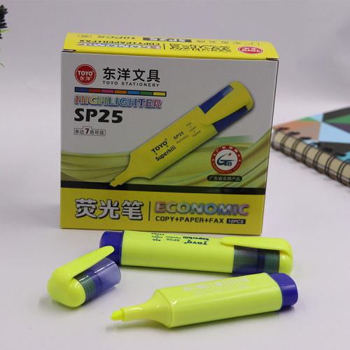 Toyo SP25 Fluorescent Pen Marking Pen Office Learning Scribing Marker Factory Direct Sales