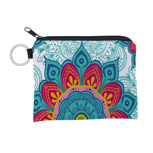 mandala pattern coin purse waterproof storage small bag portable personalized card case key case