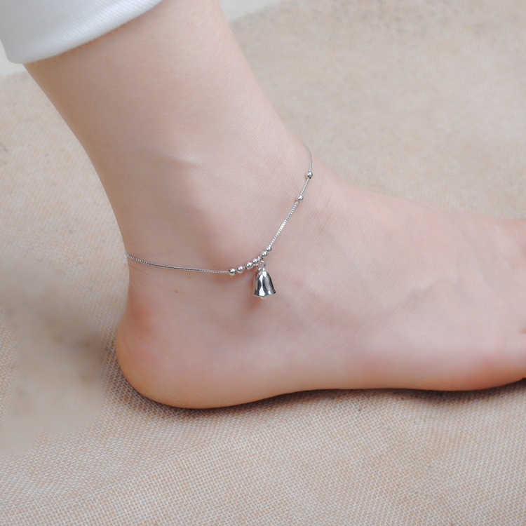 925银铃铛脚链女简约设计感ins冷淡风高级感手环轻奢脚饰品