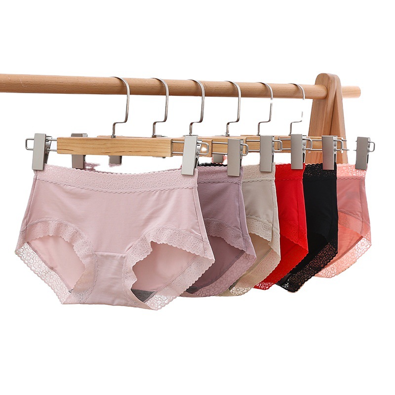 2021新款女士内裤 一片式透气抗内裤 蕾丝无痕60支莫代尔内裤女