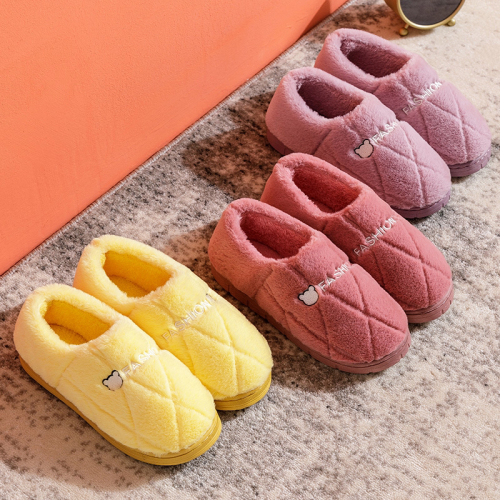 cotton-padded shoes for couples indoor couple winter thick-soled cotton-padded shoes home confinement warm home slippers for men and women cotton shoes