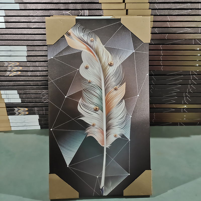 厂家直销羽毛图案居家客厅走廊玄关墙画酒店大气走廊油画布装饰画