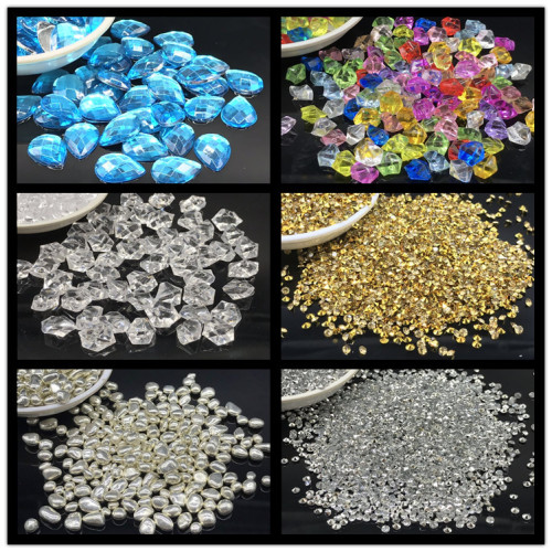 Natural Crystal Gravel Crystal Porcelain Painting Baked Porcelain Decorative Acrylic Carat Ice Cube Glass Bright Crystal Ornaments Accessories