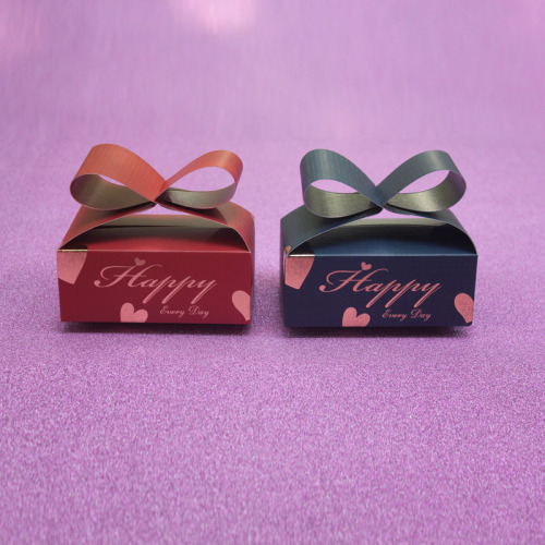 2021 creative european new knot wedding bow candy box chinese wedding bridesmaid gift box